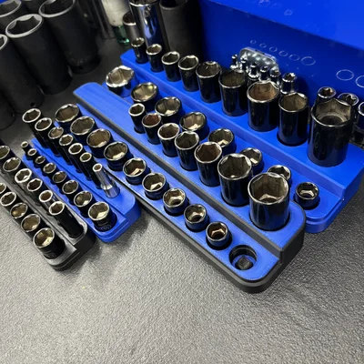 Bộ khay sắp xếp đầu khẩu socket 1/4 và 3/8 inch (SAE/Metric)