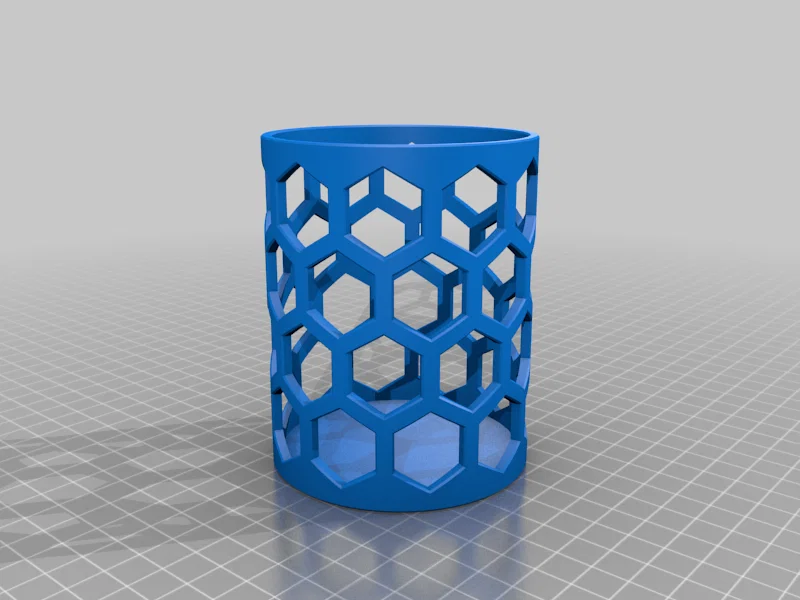 Ống cắm bút họa tiết tổ ong - Mẫu in 3D trang trí bàn làm việc - Image 3