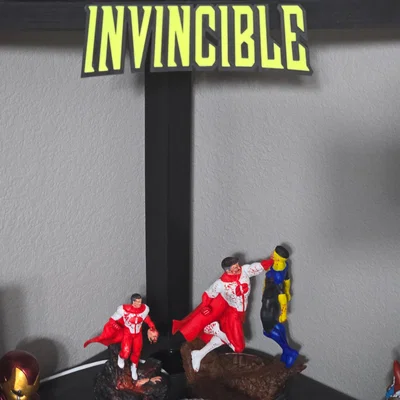 Mô hình logo Invincible 3D tách rời trang trí treo tường cực đẹp