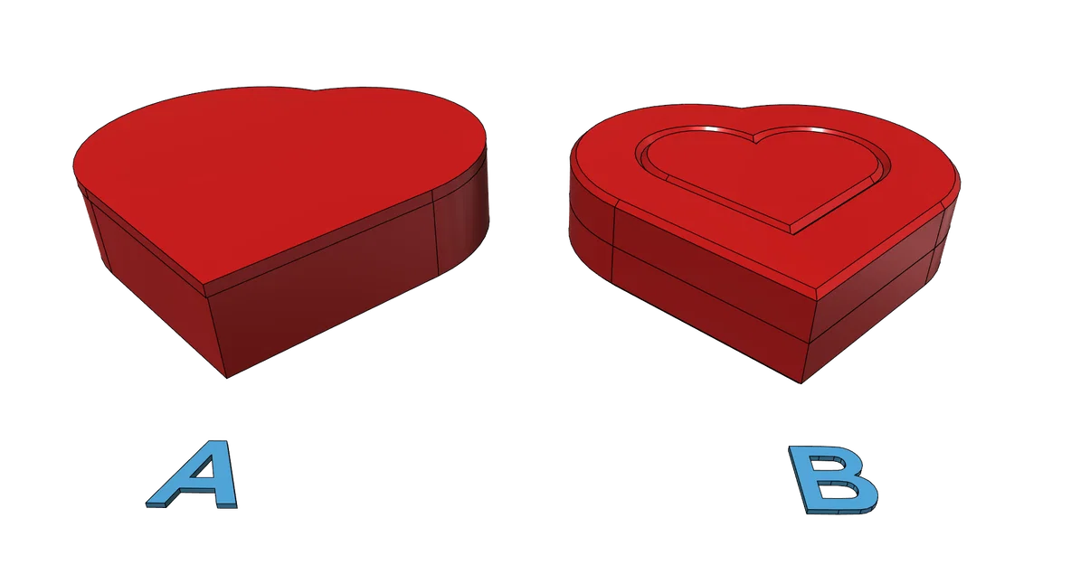 Hộp đựng kẹo hình trái tim 3D in dễ dàng - Heart Box - Image 4