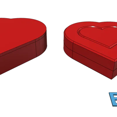Hộp đựng kẹo hình trái tim 3D in dễ dàng - Heart Box