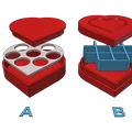 Hộp đựng kẹo hình trái tim 3D in dễ dàng - Heart Box - Thumbnail 6