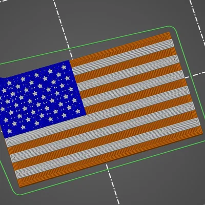 Móc khóa hình cờ Mỹ (American Flag Keychain) in 3D độc đáo