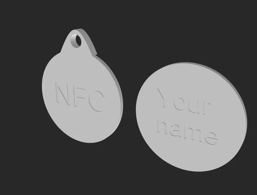 Móc khóa đựng thẻ NFC (NFC Tag holder Keyring) in 3D tiện dụng - Image 1