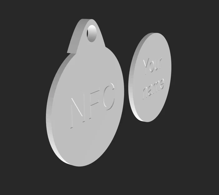 Móc khóa đựng thẻ NFC (NFC Tag holder Keyring) in 3D tiện dụng - Image 3