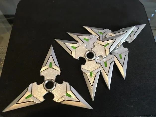 Mô hình phi tiêu Genji Shuriken - Phụ kiện 3D cho fan Overwatch - Image 2
