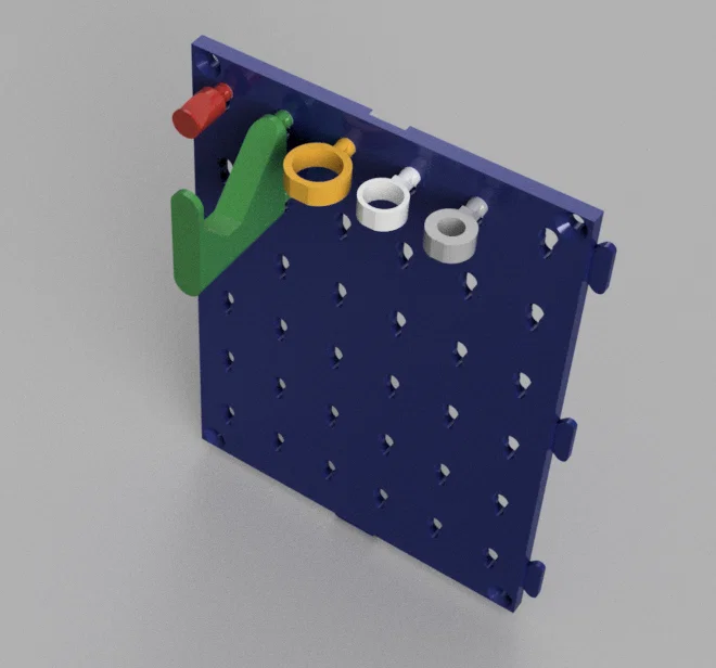 Bảng treo dụng cụ mô-đun 3D (Pegboard Organizer) 193.5x143.5mm - Image 1