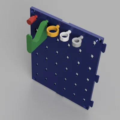Bảng treo dụng cụ mô-đun 3D (Pegboard Organizer) 193.5x143.5mm