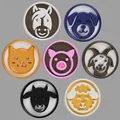 Bộ nút áo hình thú 16mm (Cute Animal Buttons) in 3D siêu đáng yêu - Thumbnail 1