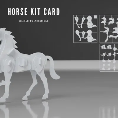 Horse kit card - Bộ kit card ngựa lắp ráp in 3D
