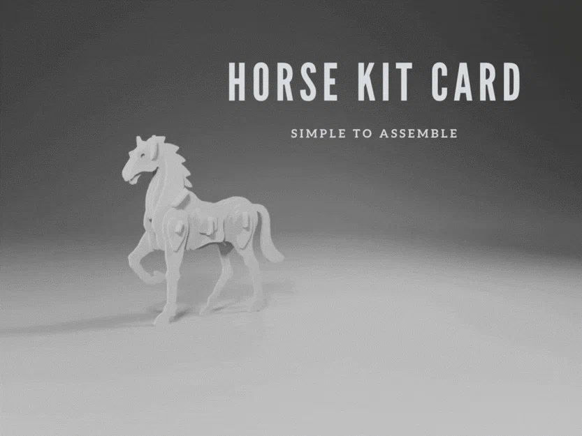 Horse kit card - Bộ kit card ngựa lắp ráp in 3D - Image 2