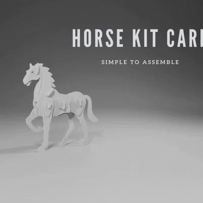 Horse kit card - Bộ kit card ngựa lắp ráp in 3D