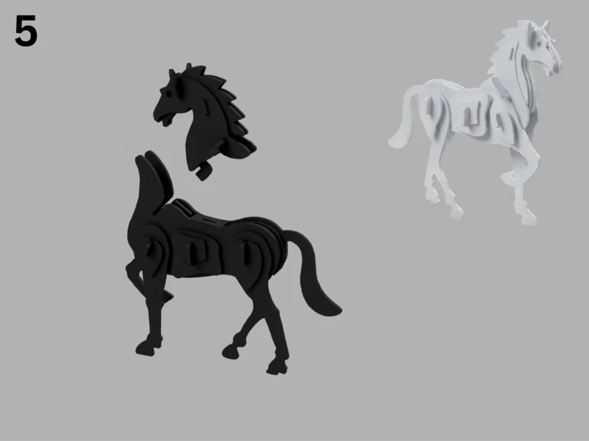 Horse kit card - Bộ kit card ngựa lắp ráp in 3D - Image 4