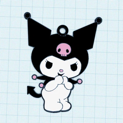 Mô hình móc khóa Kuromi Sanrio dễ thương - File in 3D
