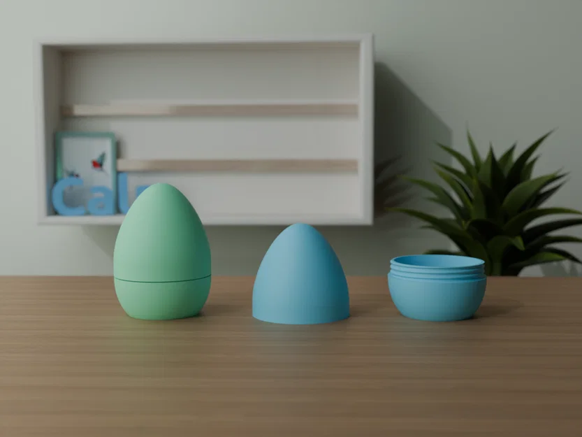 Mô hình quả trứng Phục sinh có nắp vặn độc đáo - In 3D dễ dàng - Image 1