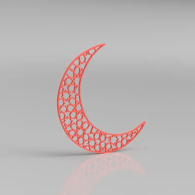 Mô hình trang trí mặt trăng lưỡi liềm Ramadan 3D tinh tế