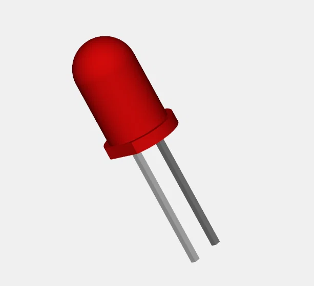 Mô hình 3D LED 5mm chuẩn hỗ trợ thiết kế linh kiện điện tử - Image 1