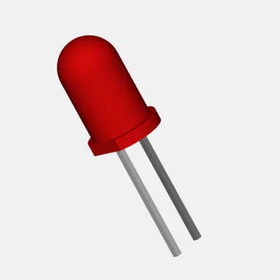 Mô hình 3D LED 5mm chuẩn hỗ trợ thiết kế linh kiện điện tử