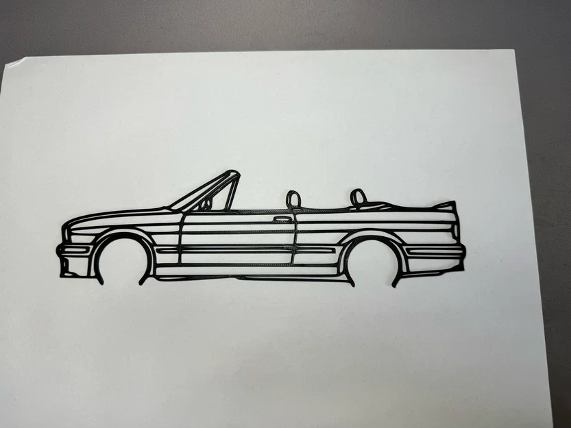 Mô hình trang trí 3D xe BMW E30 Cabrio mui trần cực chất - Image 1