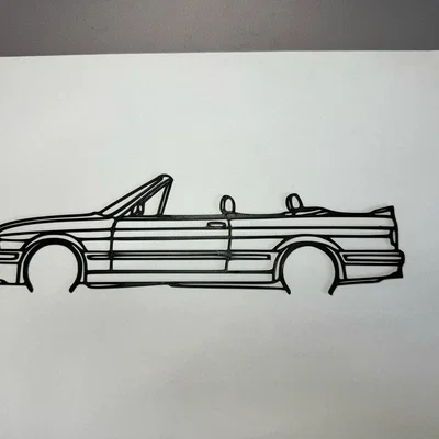 Mô hình trang trí 3D xe BMW E30 Cabrio mui trần cực chất