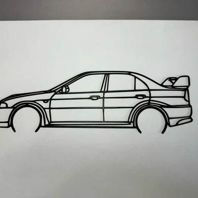 Mô hình nghệ thuật 3D treo tường Mitsubishi Lancer EVO 6