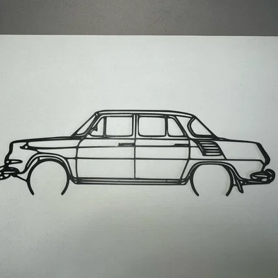 Mô hình trang trí 3D Škoda 1000 MB phong cách tối giản độc đáo