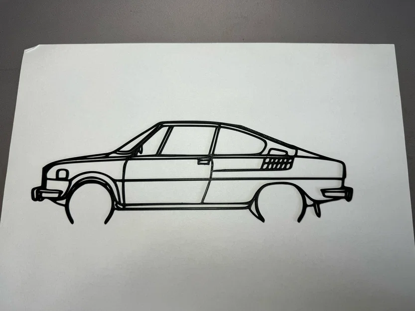 Mô hình trang trí xe cổ Škoda 110 R thiết kế tối giản - Image 1