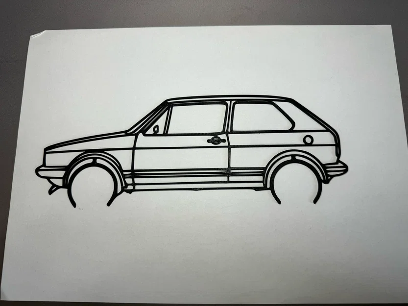 Mô hình 3D Volkswagen Golf GTI mk1 phong cách tối giản ấn tượng - Image 1