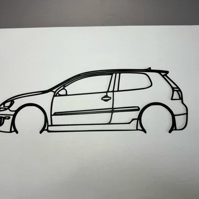 Mô hình trang trí Volkswagen Golf GTI mk5 - Thiết kế 3D tối giản