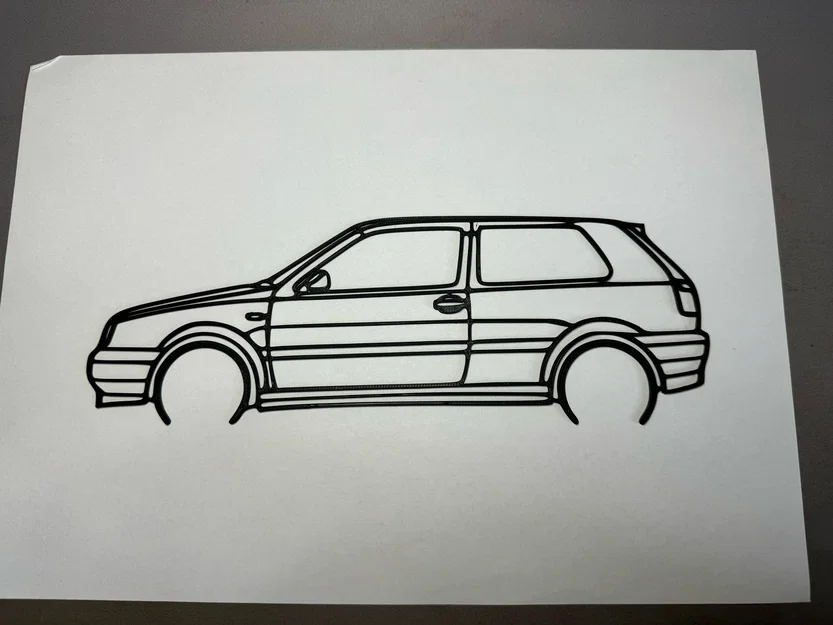 Mô hình trang trí treo tường xe Volkswagen Golf GTI mk3 cực chất - Image 1