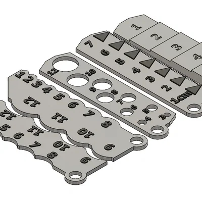 Bộ Công Cụ Đo Đạc 5 Trong 1 Tiện Dụng - Móc Khóa Đo Metric
