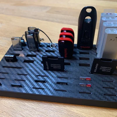 Khay 3D đựng USB, thẻ SD và micro SD gọn gàng