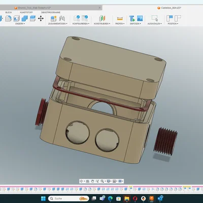 Hộp junction box 4 ngõ vào kèm gioăng (gasket) in 3D