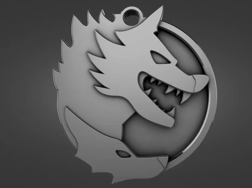 Móc khóa huy hiệu Cerberus Fortnite 3D in ấn - Image 3