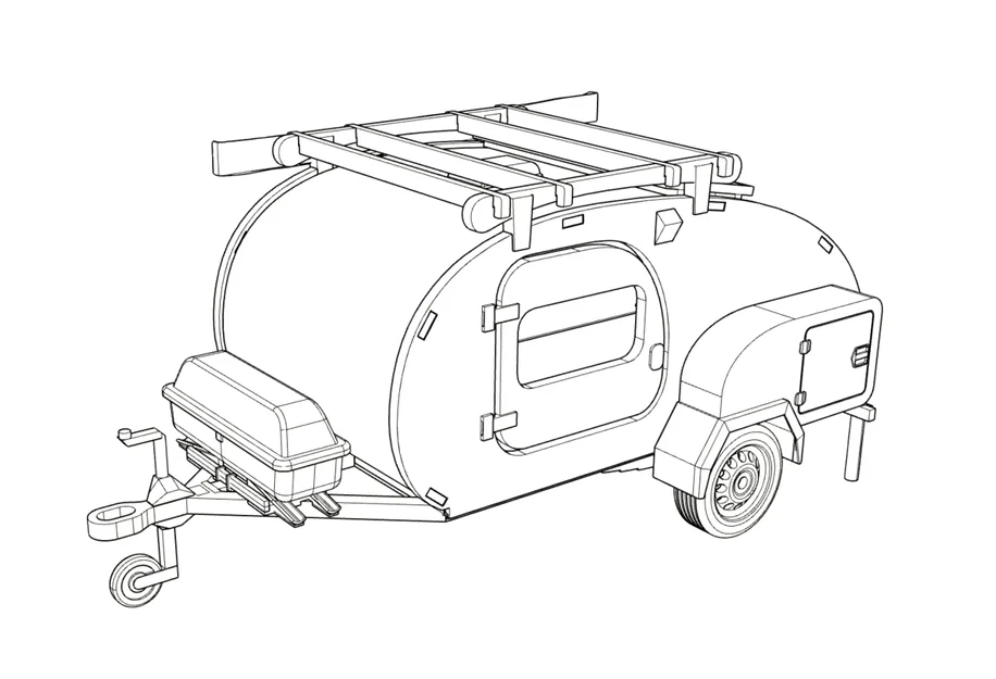 Tiny House on Wheels (Kit Card) – Nhà mini trên bánh xe dạng kit card - Image 1
