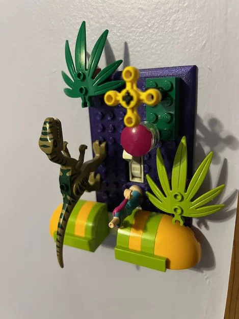 Ốp công tắc đèn tương thích Lego (Lego Compatible Light Switch Cover) - Image 1
