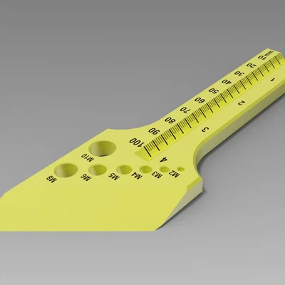 Scrape Measure - Dao cạo print bed kiêm thước đo ốc/vít