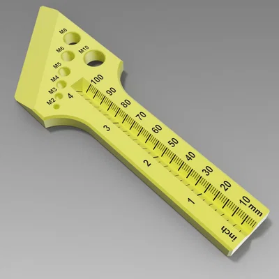 Scrape Measure - Dao cạo print bed kiêm thước đo ốc/vít