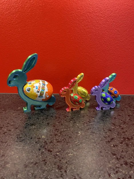 Mô hình in 3D giá đỡ trứng Kinder hình chú thỏ Phục Sinh - Image 1
