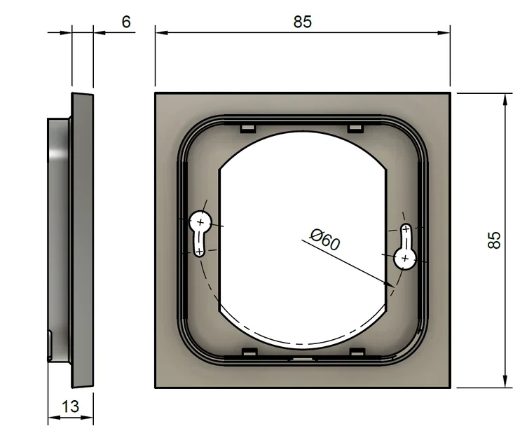 Mặt/đế gắn tường Shelly Plus H&T (Wallplate) chuẩn Niko Intense - Image 4