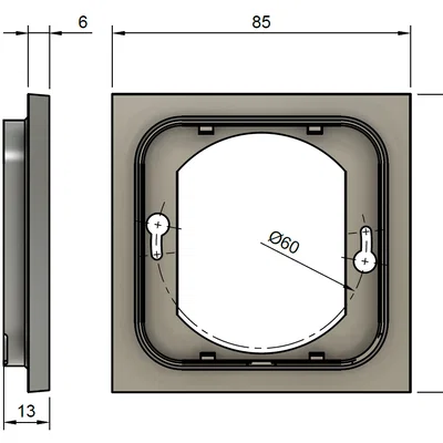 Mặt/đế gắn tường Shelly Plus H&T (Wallplate) chuẩn Niko Intense