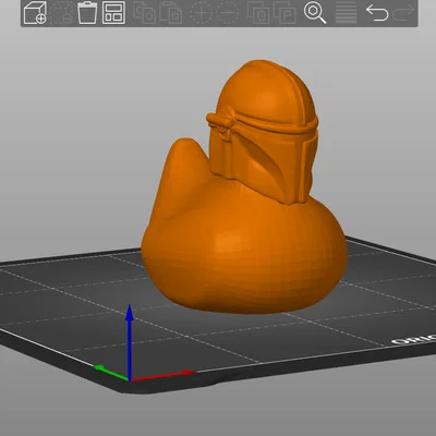 Mô hình 3D chú vịt chiến binh The Mandalorian độc đáo