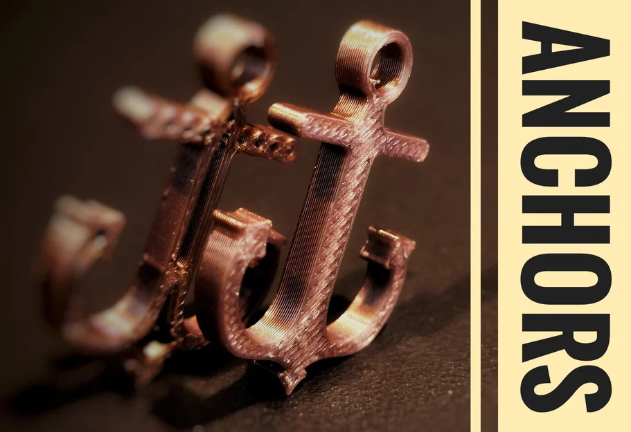 Anchor (Mỏ Neo) – 2 mẫu tối giản cho móc khóa & decor - Image 1