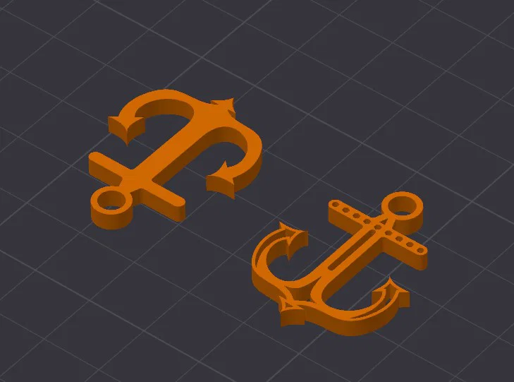 Anchor (Mỏ Neo) – 2 mẫu tối giản cho móc khóa & decor - Image 2