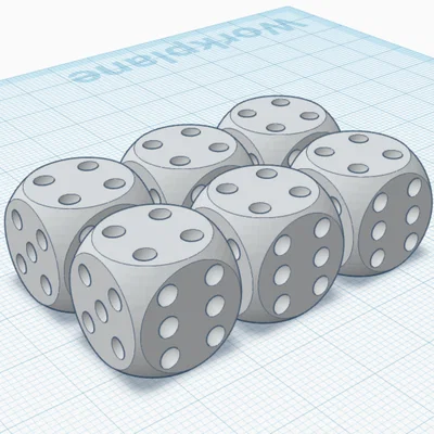 Mô hình xúc xắc 3D (dice) cổ điển - Dễ in, bền bỉ và đẹp mắt