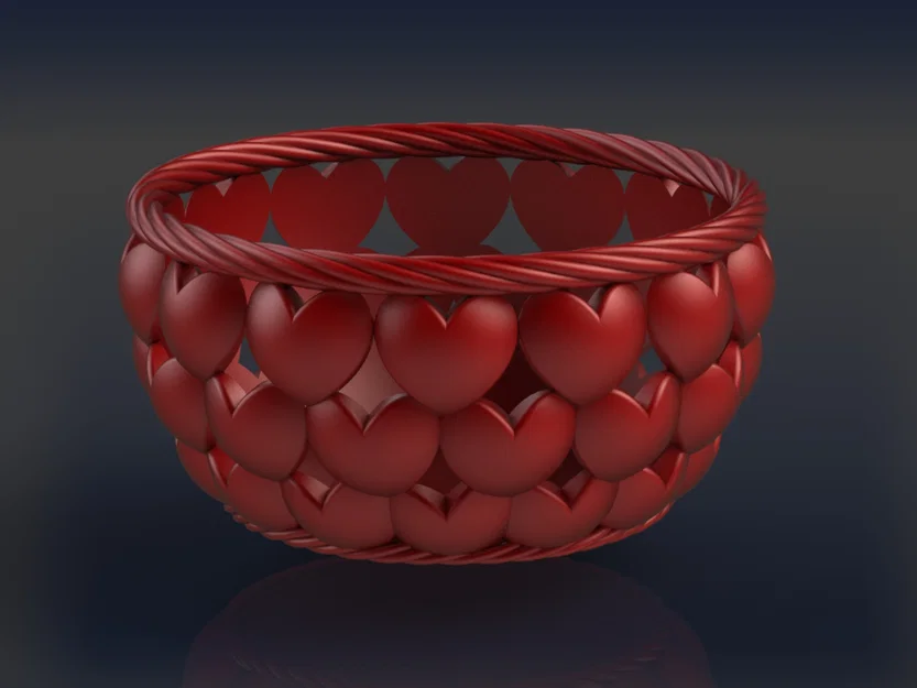 Giỏ đựng đồ 3D hình trái tim (Heart Bowl) xinh xắn - Image 1