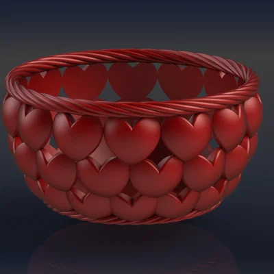 Giỏ đựng đồ 3D hình trái tim (Heart Bowl) xinh xắn