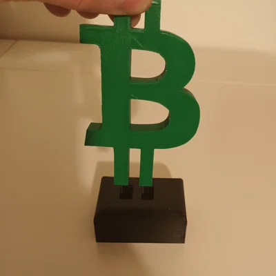 Mô hình tượng Bitcoin 3D đẹp mắt, dễ in cho bàn làm việc