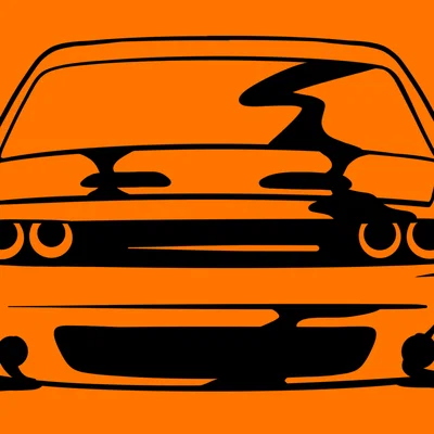 Mô hình trang trí tường Dodge Challenger Hellcat cực chất