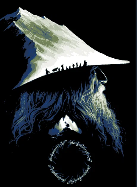 Hueforge - Chúa Tể Những Chiếc Nhẫn - Gandalf Mũ Núi - Image 1